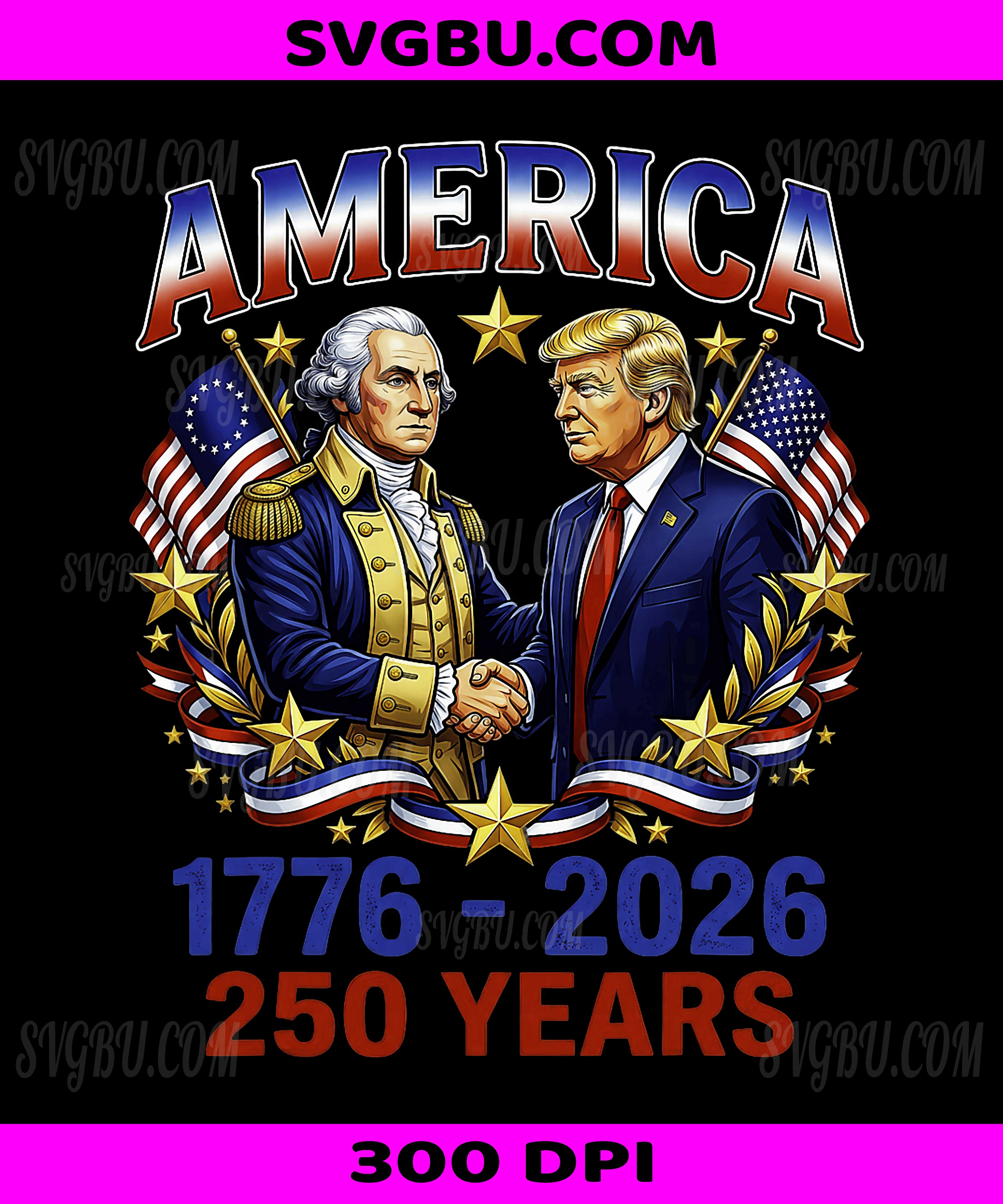 America 250th Anniversary 1776–2026 PNG, Patriotic Eagle Retro Design