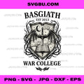 Basgiath War College PNG, Dragon Crest Emblem PNG, Fantasy Shield Art PNG