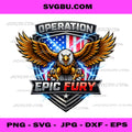 Operation Epic Fury Eagle Shield PNG, Patriotic American Hero PNG