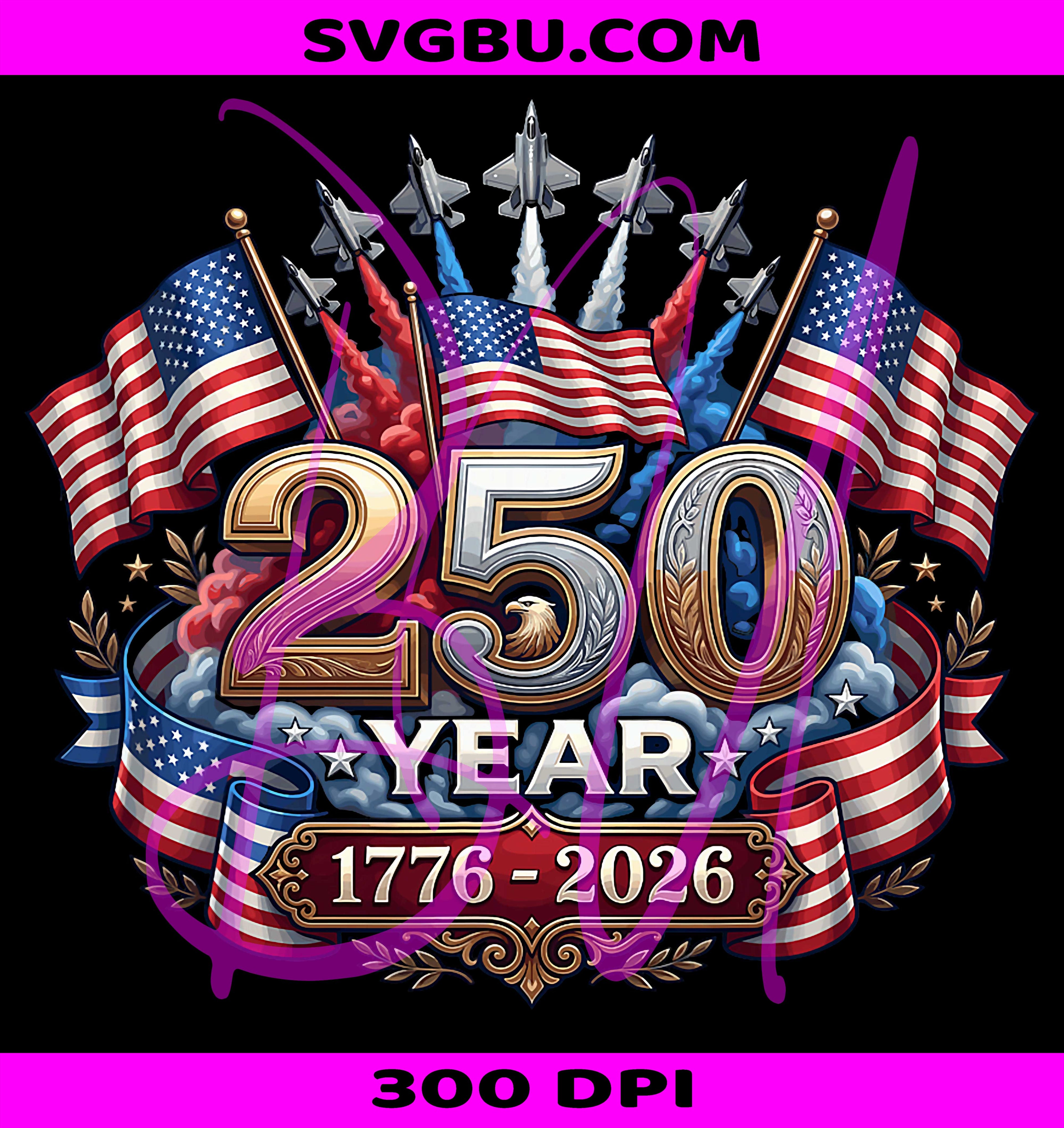 250 Years American 250th Anniversary PNG, USA 4th July PNG