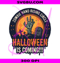 Zombie Hand Halloween PNG, Graveyard Badge PNG, Spooky Circle Badge PNG