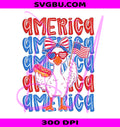 Patriotic Duck America PNG, 4th of July Duck Holding Hotdog Flag Design PNG