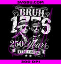 Bruh 1776 PNG, USA 250 Years PNG, Funny Presidents 2026 PNG
