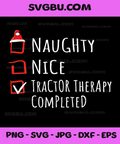 Nice Naughty Tractor Therapy Completed PNG, Christmas List PNG