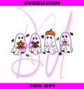 Ghost Halloween PNG, Autumn Leaves PNG, Spooky Season PNG