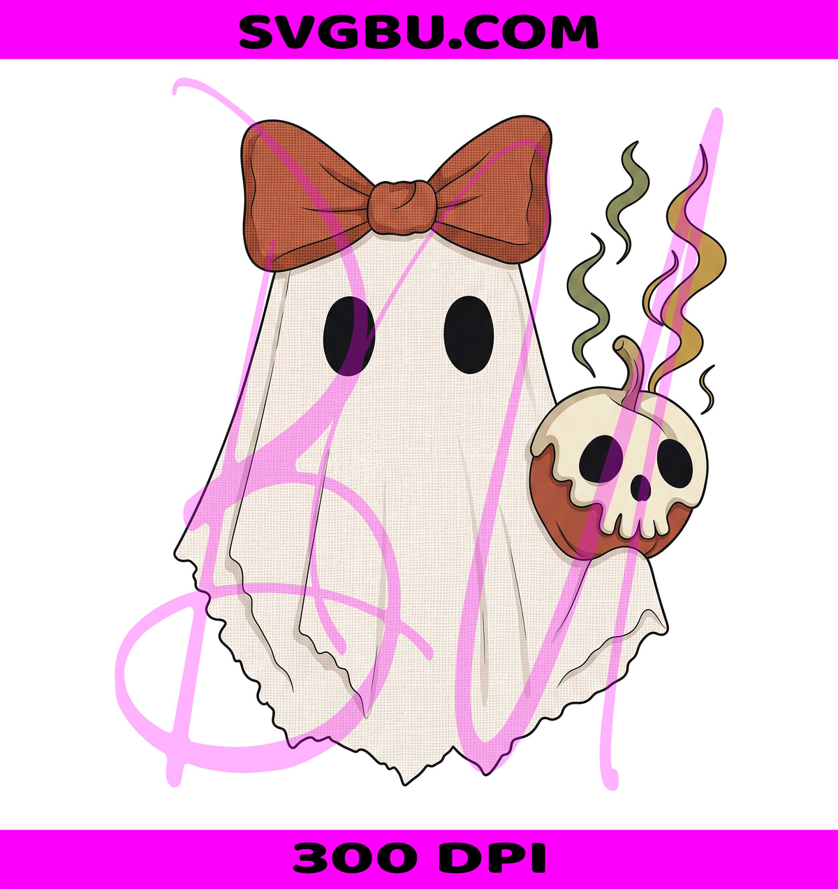Ghost Poison Apple PNG Spooky Cute Ghost PNG Coquette Halloween PNG