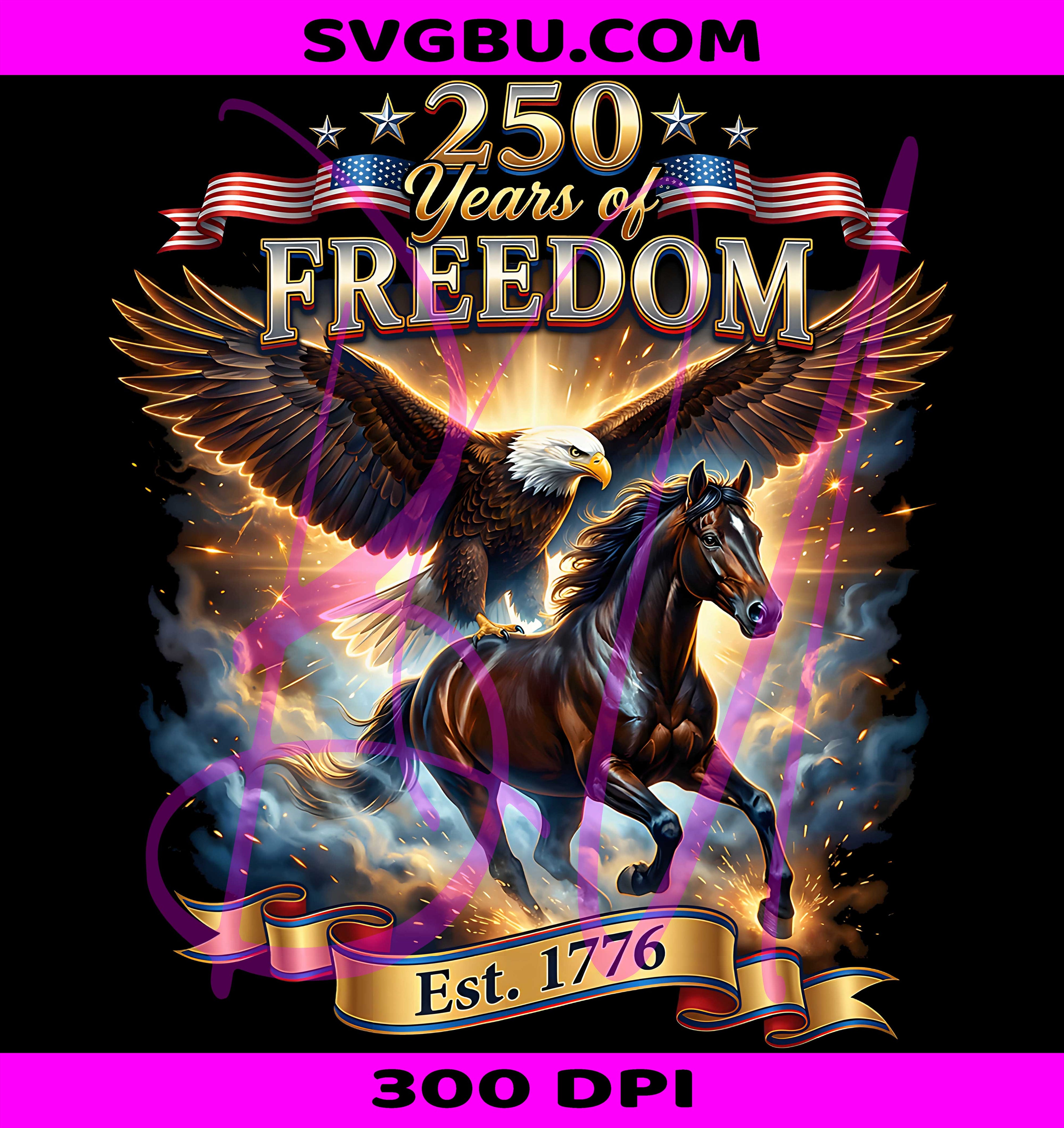 Patriotic Eagle PNG, Freedom Horse PNG, USA 1776 PNG