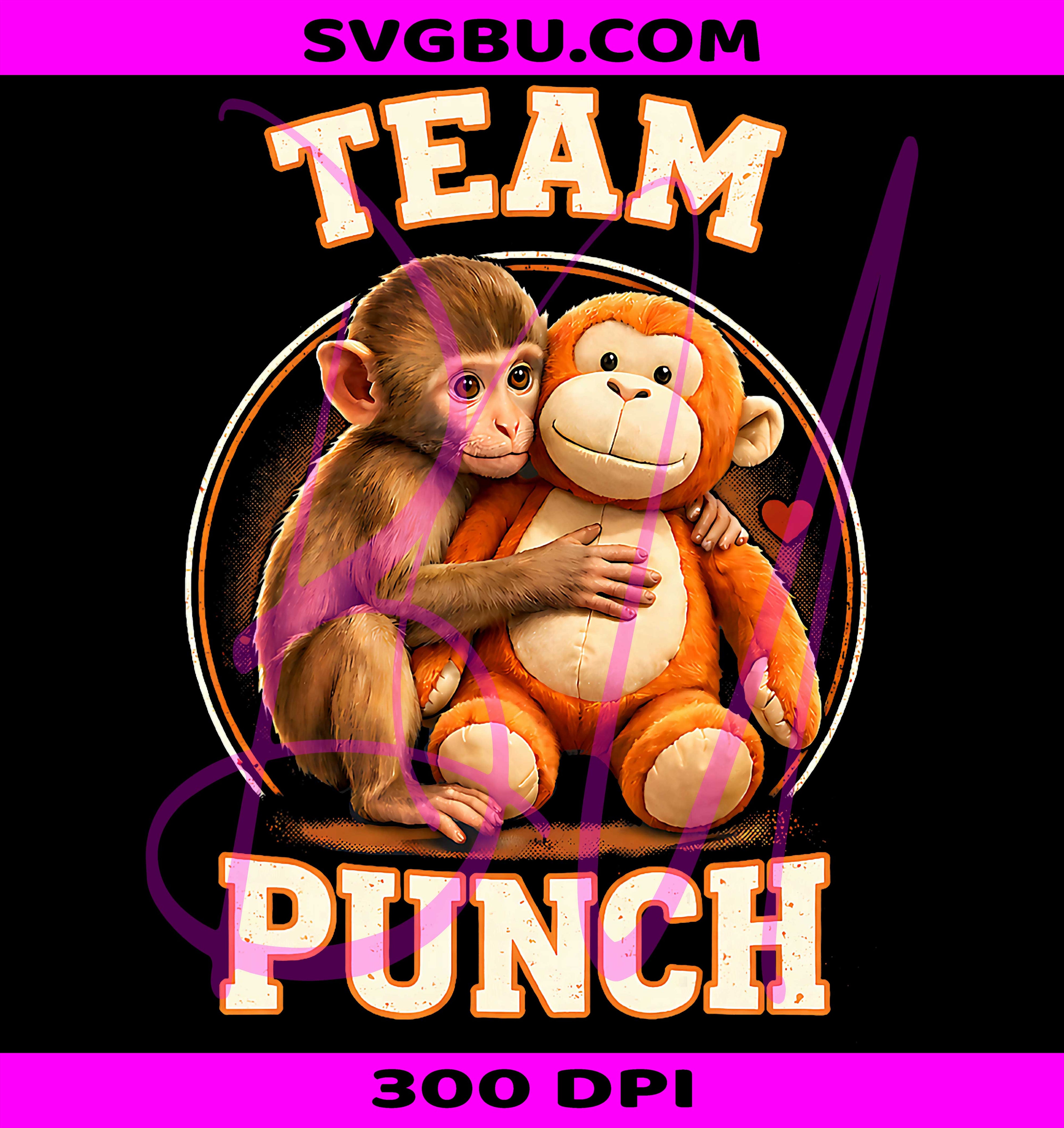 Cute Baby Monkey Named Punch PNG, Punch Monkey Supporter Design PNG
