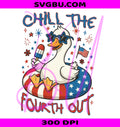 Chill The Fourth Out PNG, Cute Duck 4th Of July Design PNG