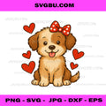 Happy Girls Valentines, Puppy Dog Love Valentines Day PNG