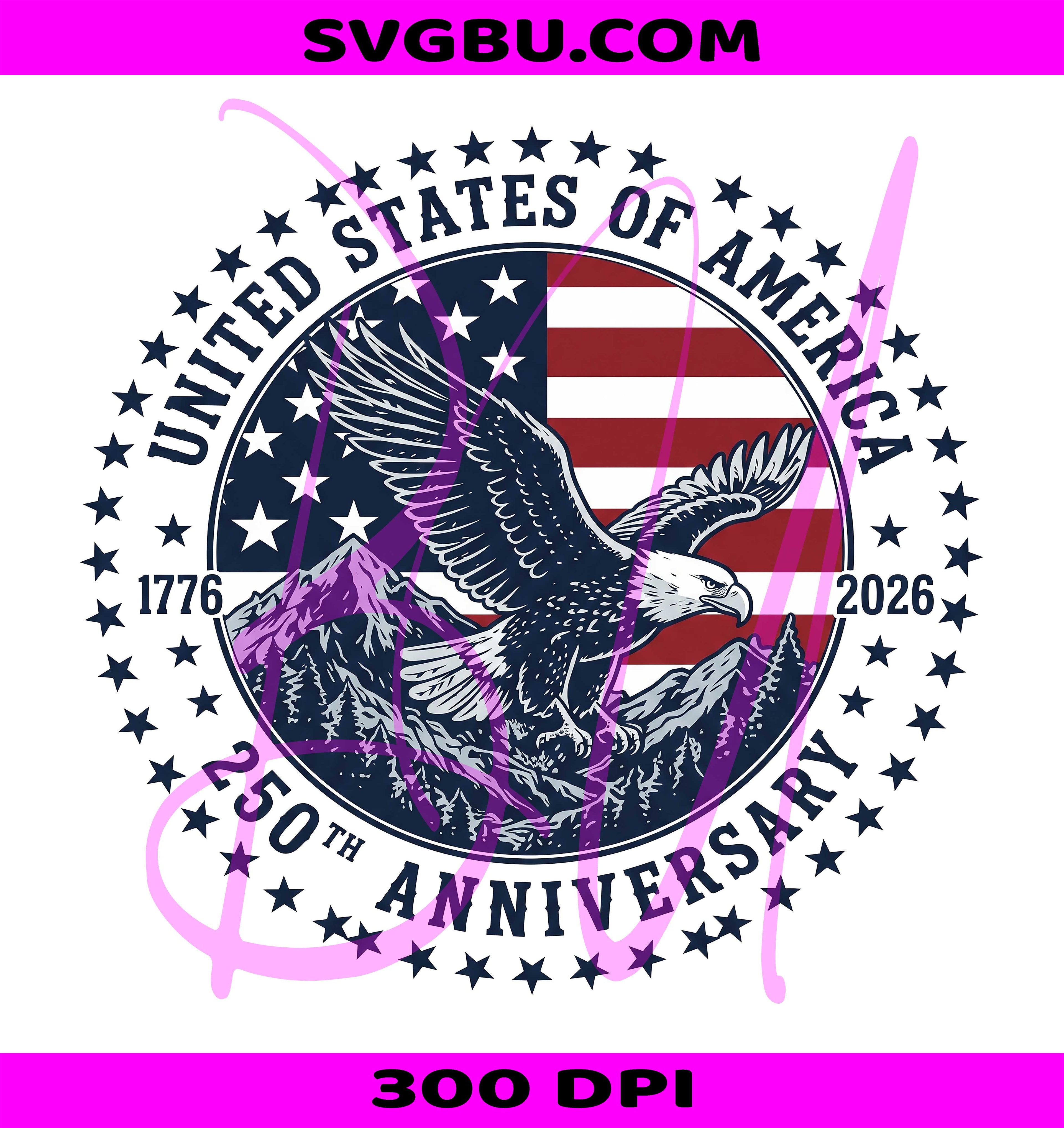 America 250th Anniversary PNG, Patriotic Eagle PNG, USA 1776 2026 PNG