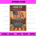 Rise Up America Take Back Country Vintage Poster PNG, Patriot PNG