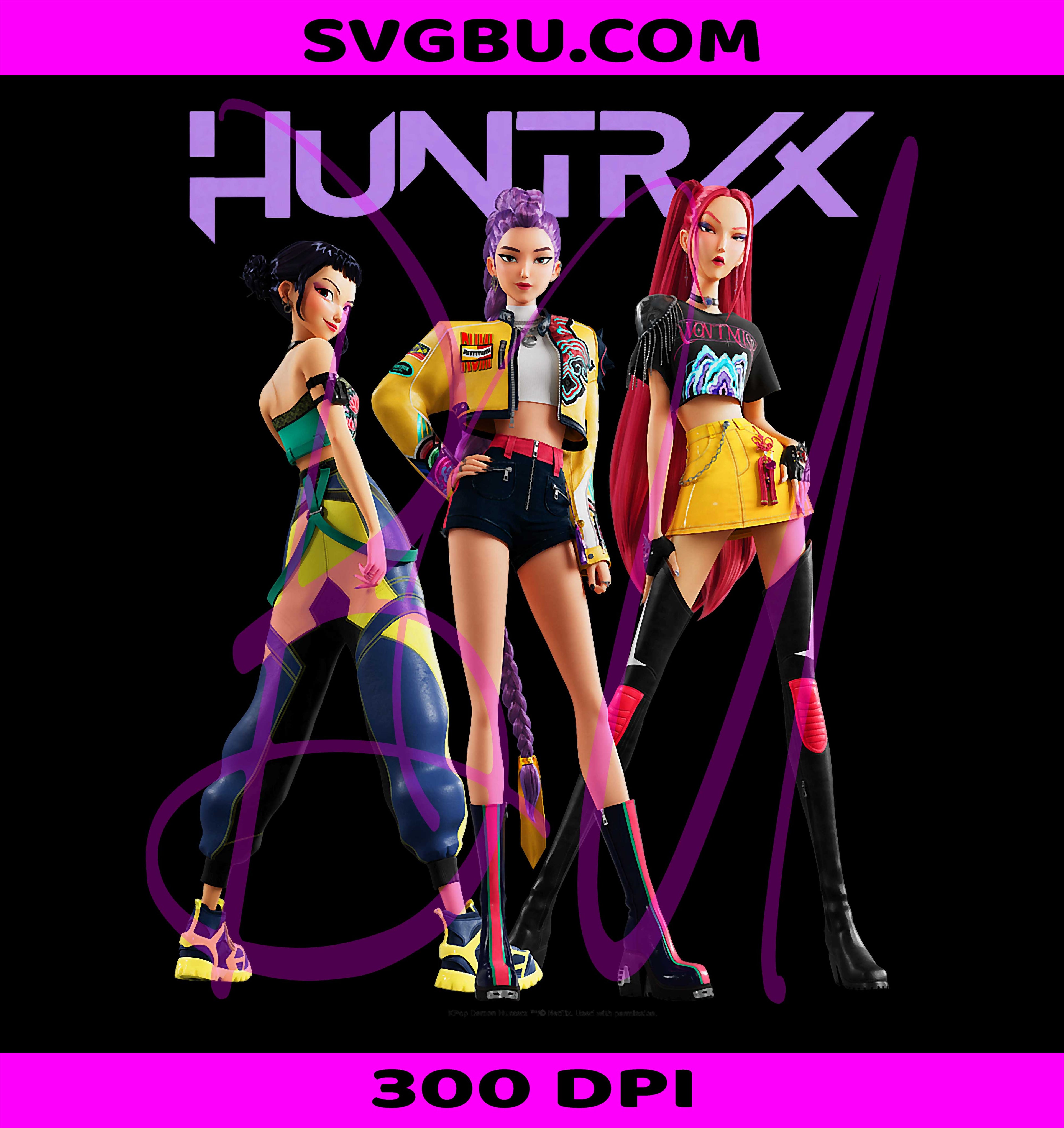 Kpop Demon Hunters Huntrix Mira Rumi & Zoey Posing Poster PNG