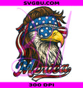 Patriotic Eagle PNG, Eagle Sunglasses PNG, American Flag Bandana PNG