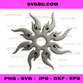 Forsaken Sun Symbol PNG, Dark Fantasy Emblem Art, Minimal Mystic Design