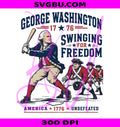 Swinging For Freedom PNG, George Washington PNG, Patriotic 1776 PNG