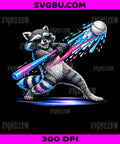 Funny Raccoon Baseball PNG, Kids Ice Cream Drip Graphic PNG