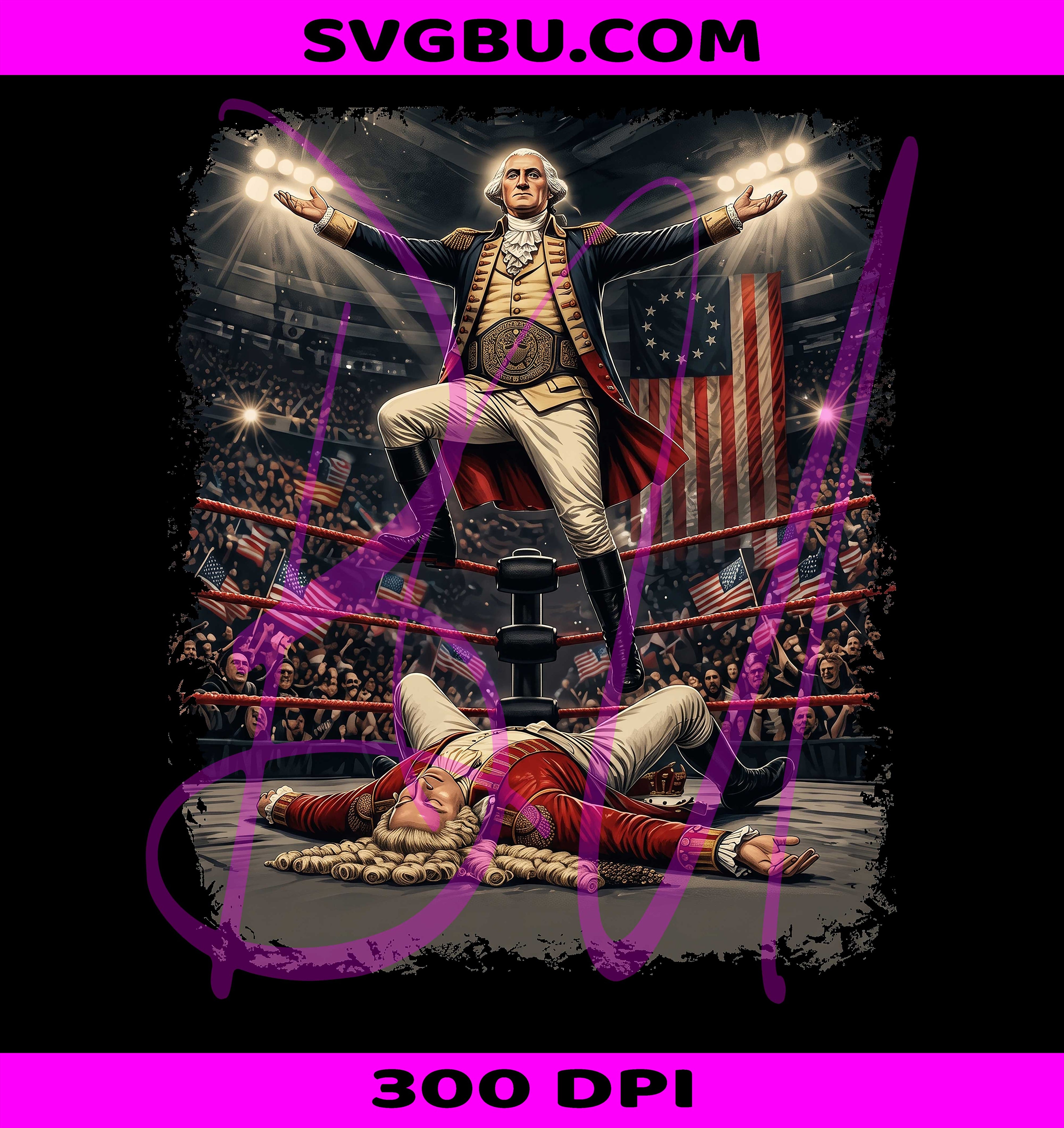 Washington Wrestling PNG, Patriotic President PNG, USA Wrestler PNG