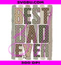 Retro Checkerboard Best Dad Ever PNG, Western Style Dad Design PNG