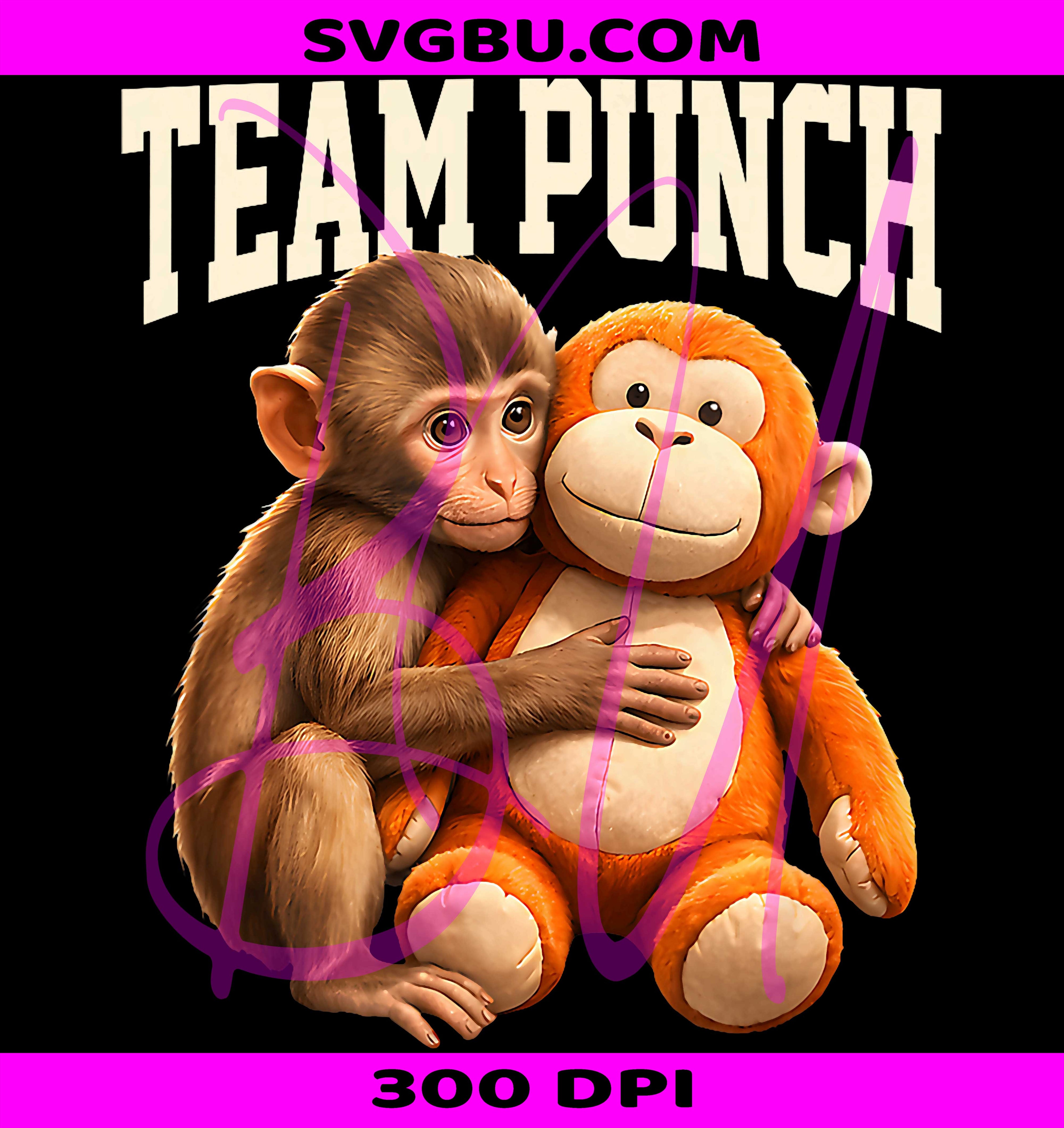 Cute Baby Monkey Punch PNG, Baby Monkey Punch Team PNG
