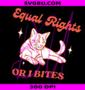 Feminist Cat PNG, Equality Rights PNG, Retro Cat Design PNG