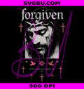Forgiven PNG, Christian Streetwear PNG, Vintage Jesus PNG