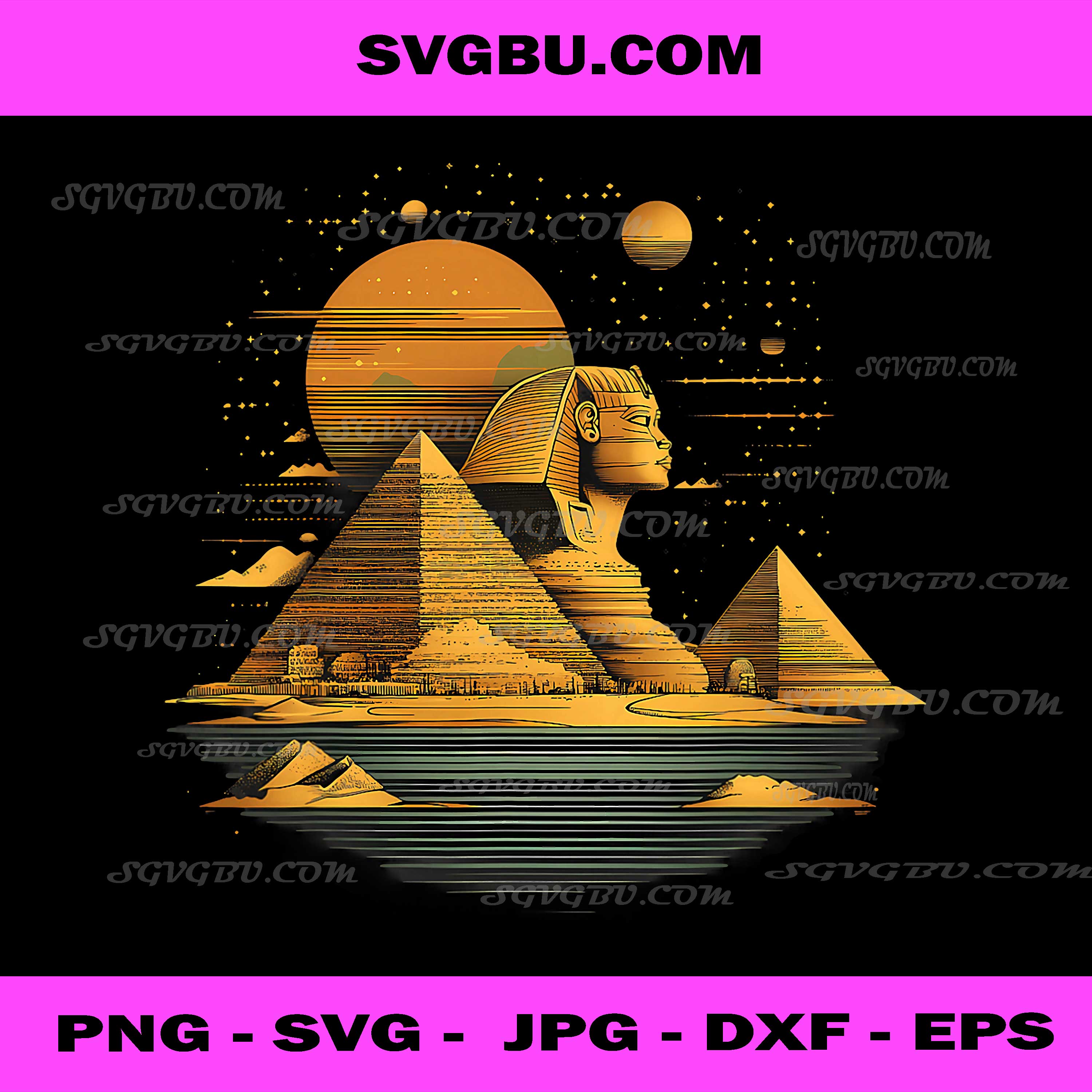 Ancient Egypt Tutankhamun Sphinx Pyramid PNG, Egypt Mythology PNG