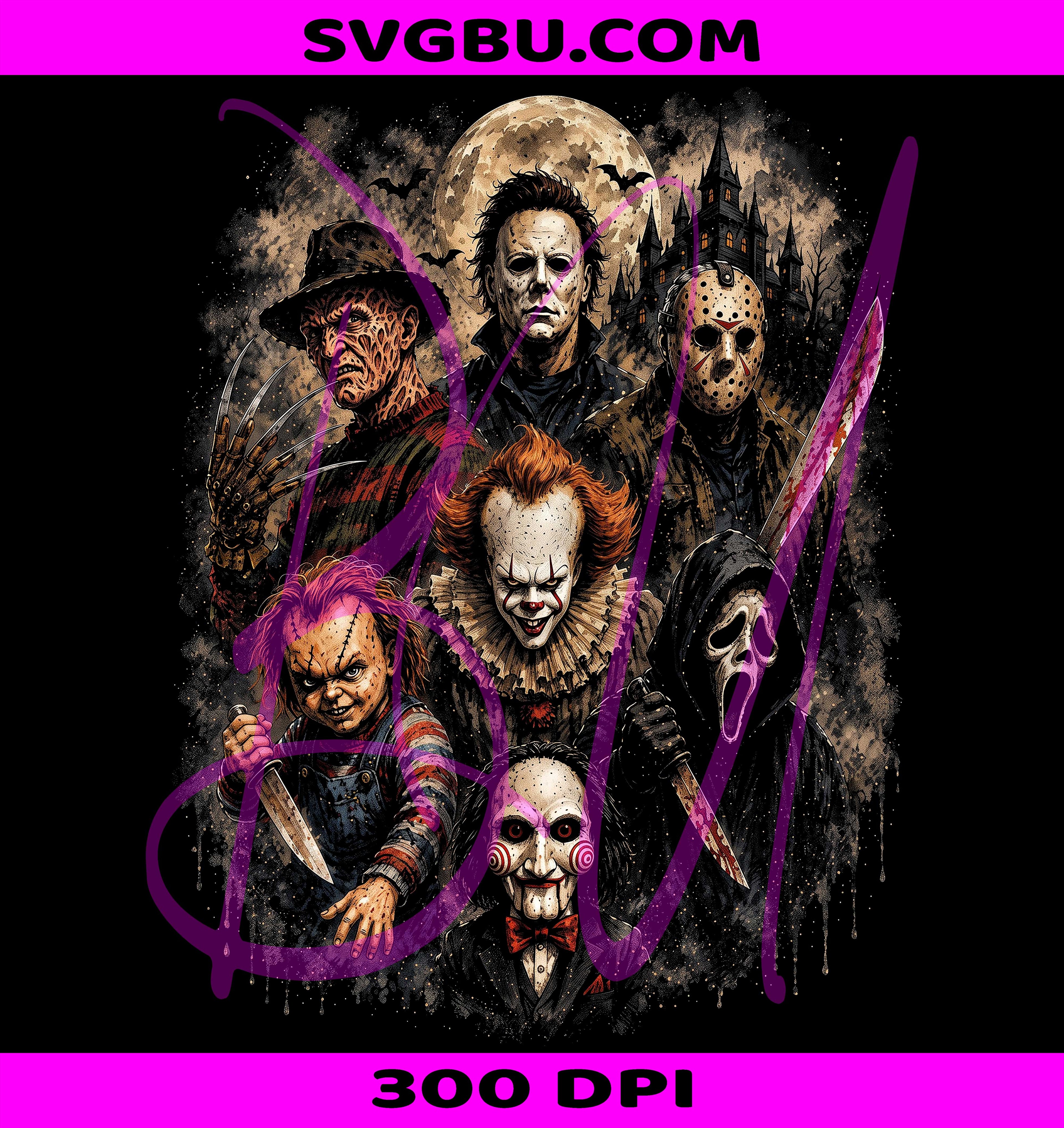 Halloween Horror Characters PNG, Classic Horror PNG, Scary Movies PNG