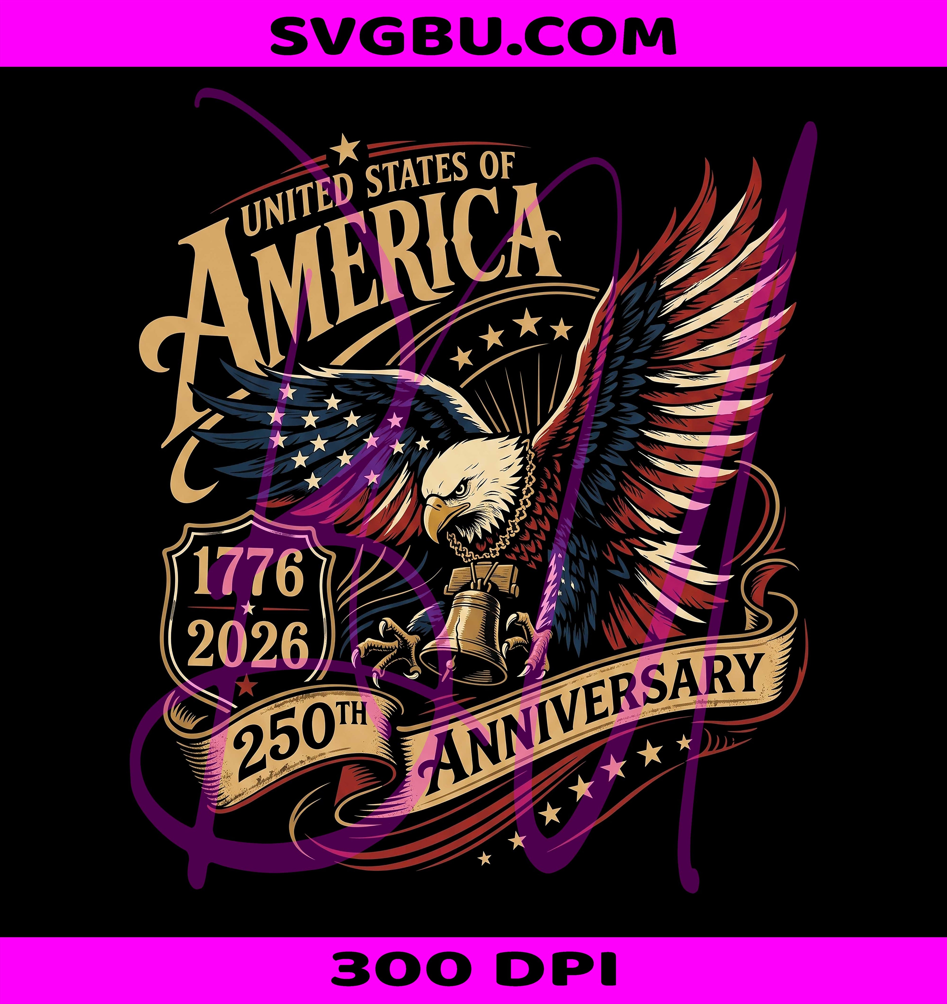 America 250th Anniversary PNG, USA 1776 2026 Eagle PNG, American Independence PNG