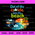 Out Of The Cubicle Into The Beach Vacation Party PNG, Summer PNG