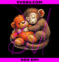 Cute Baby Monkey Punch PNG, Team Punch Design PNG