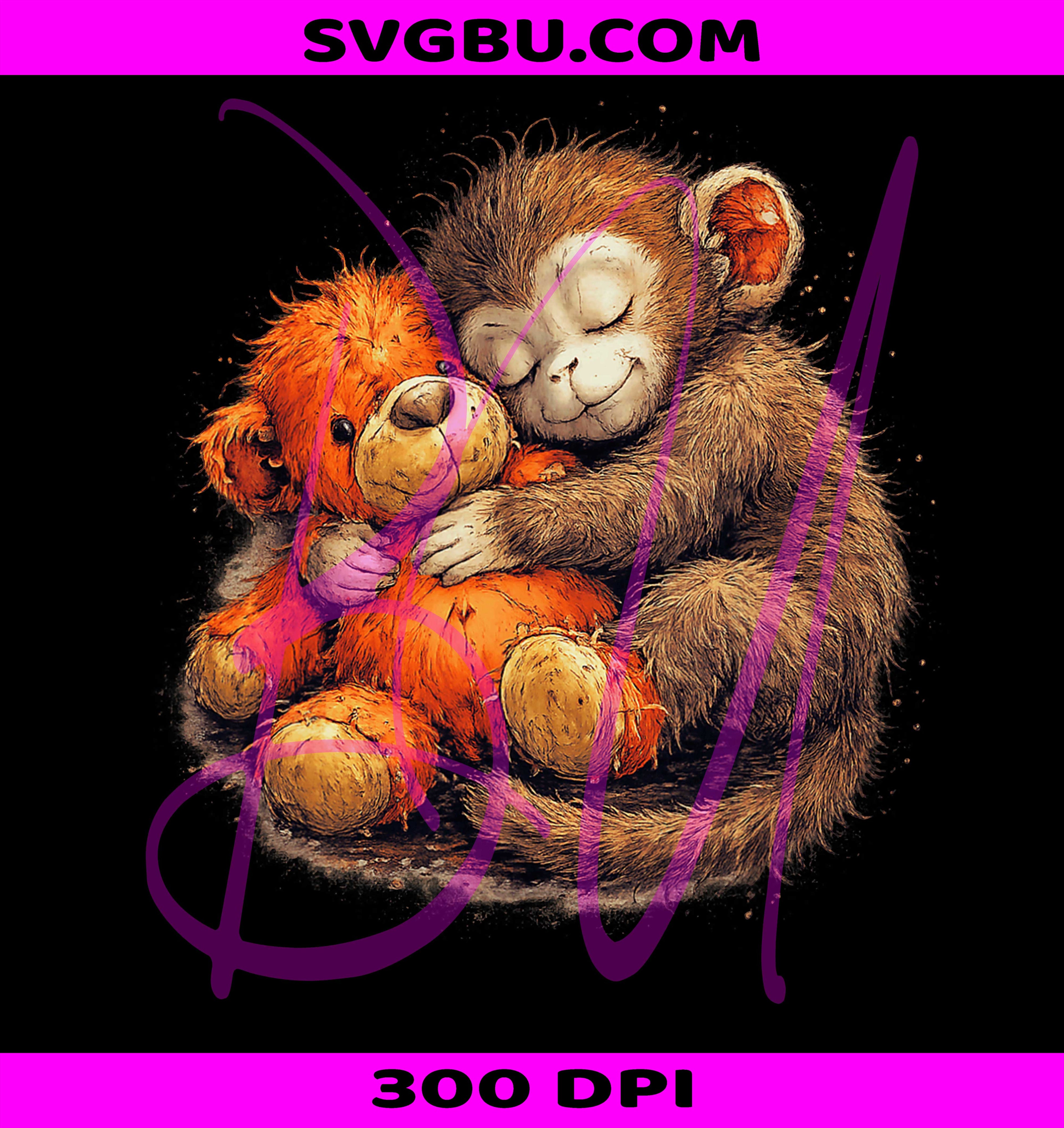 Cute Baby Monkey Punch PNG, Team Punch Design PNG