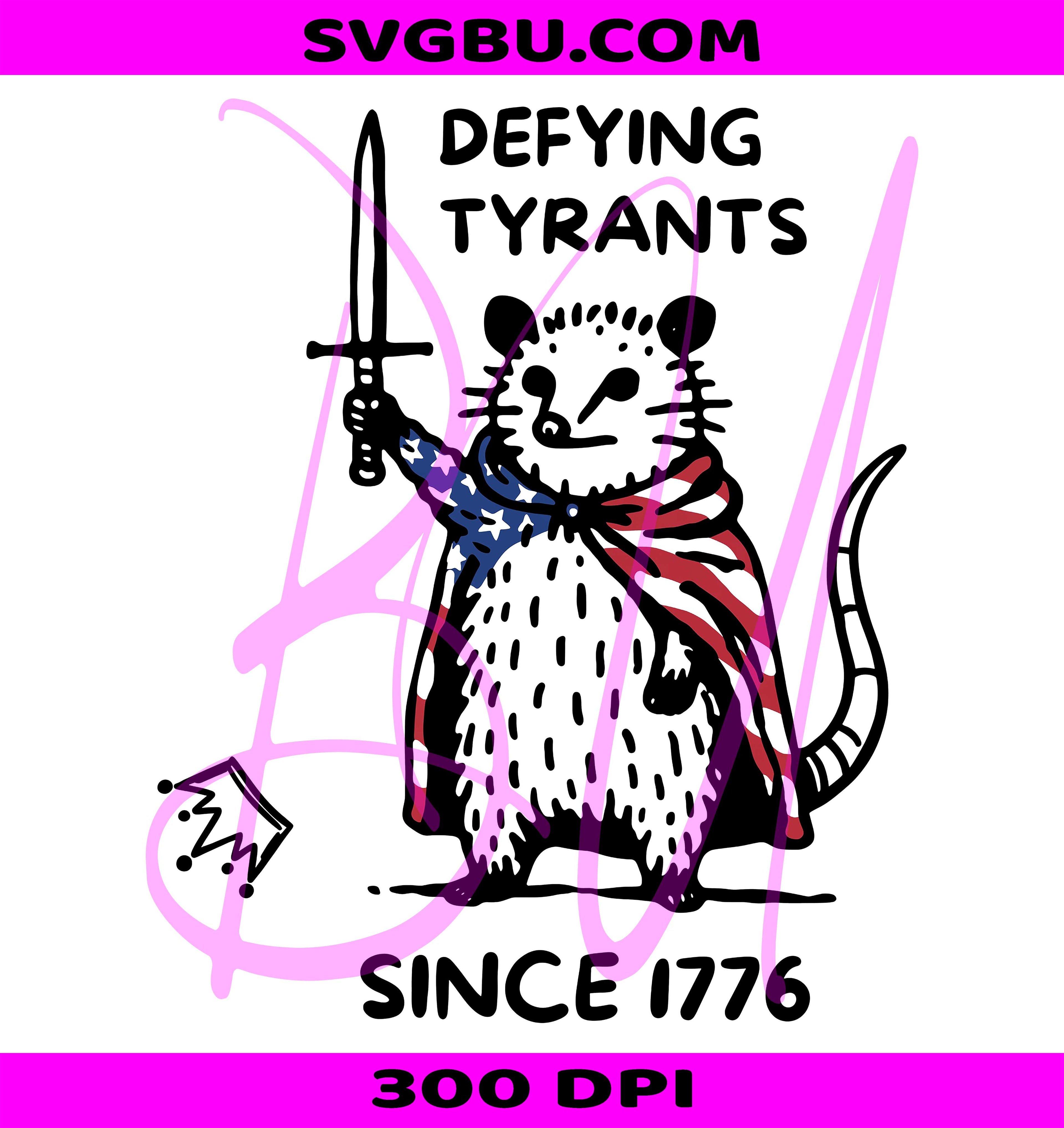 Defying Tyrants PNG, Opossum Warrior PNG, Anti Fascism PNG