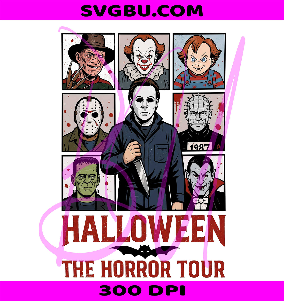 Halloween Horror PNG, Scary Movie PNG, Horror Characters PNG