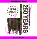 America 250th Anniversary PNG, Happy 250th Birthday USA PNG, USA 250 Years PNG