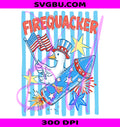 Firequacker Goose PNG, Patriotic Goose PNG, Firequacker 4th of July PNG