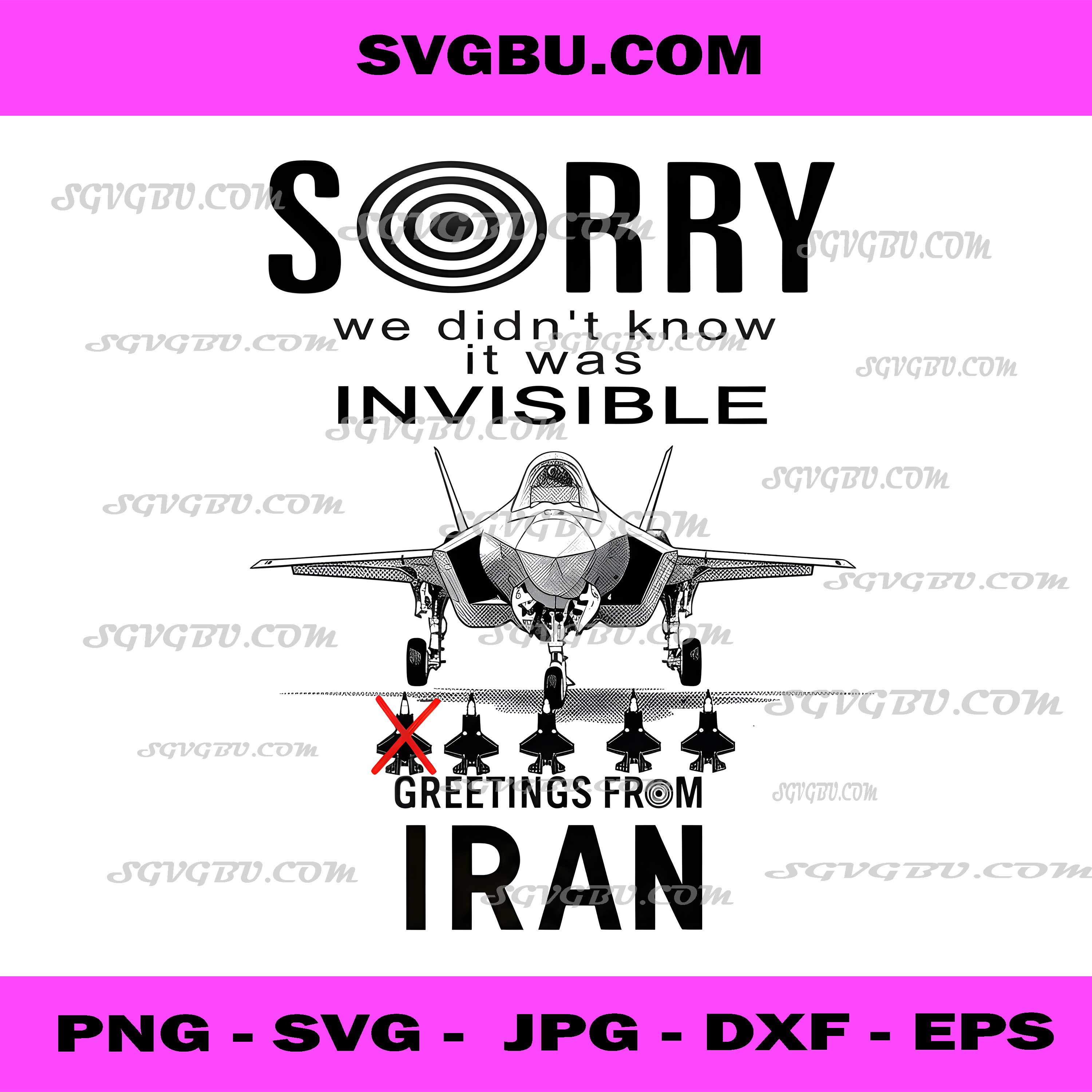 Sorry It Was Invisible, Iran F-35 Stealth Jet Meme PNG