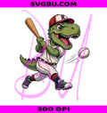 Dinosaur Baseball PNG, T-Rex Mascot PNG, Sports Sublimation PNG