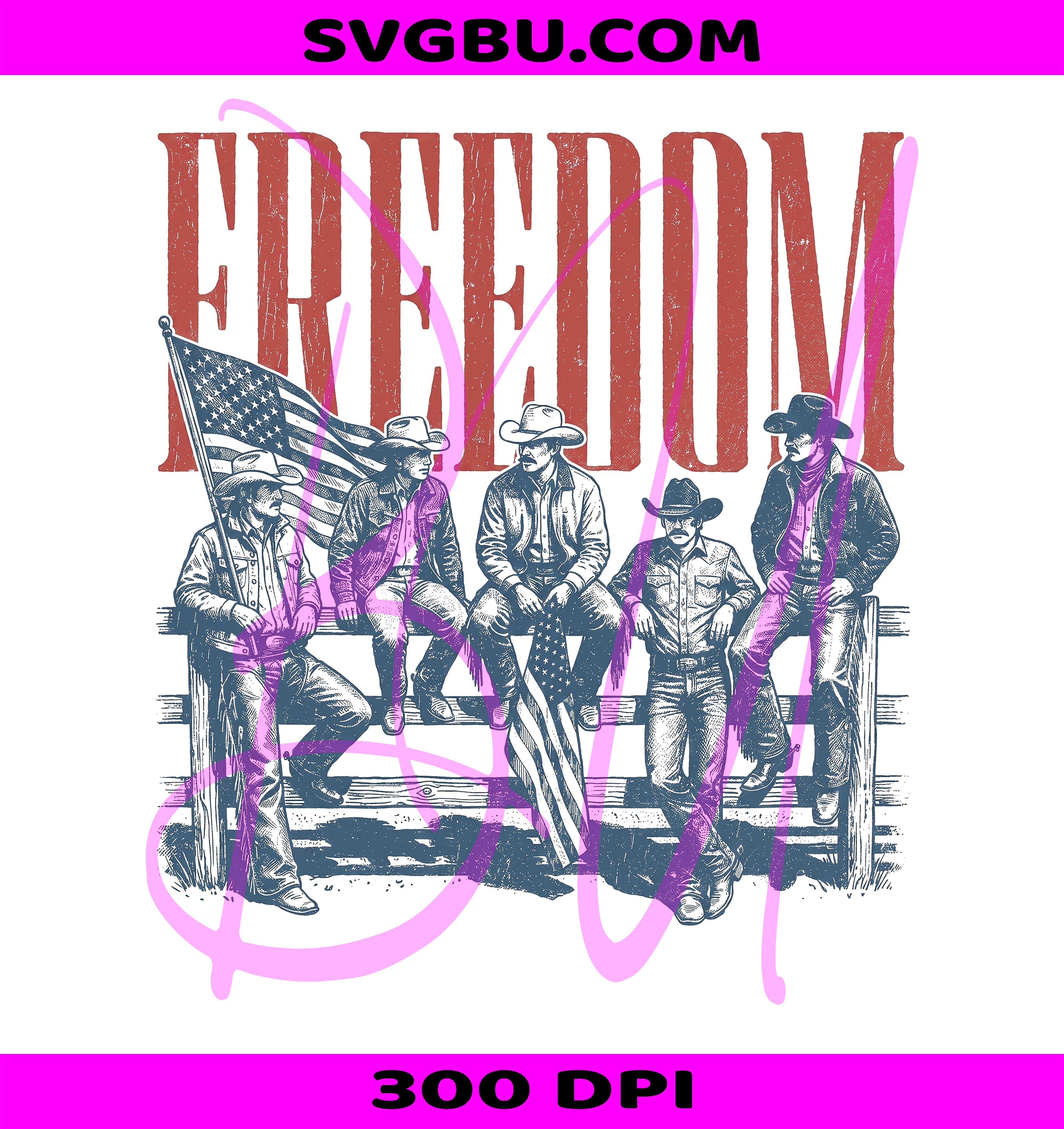 Patriotic Cowboys PNG, Freedom American Flag PNG, USA Cowboy PNG