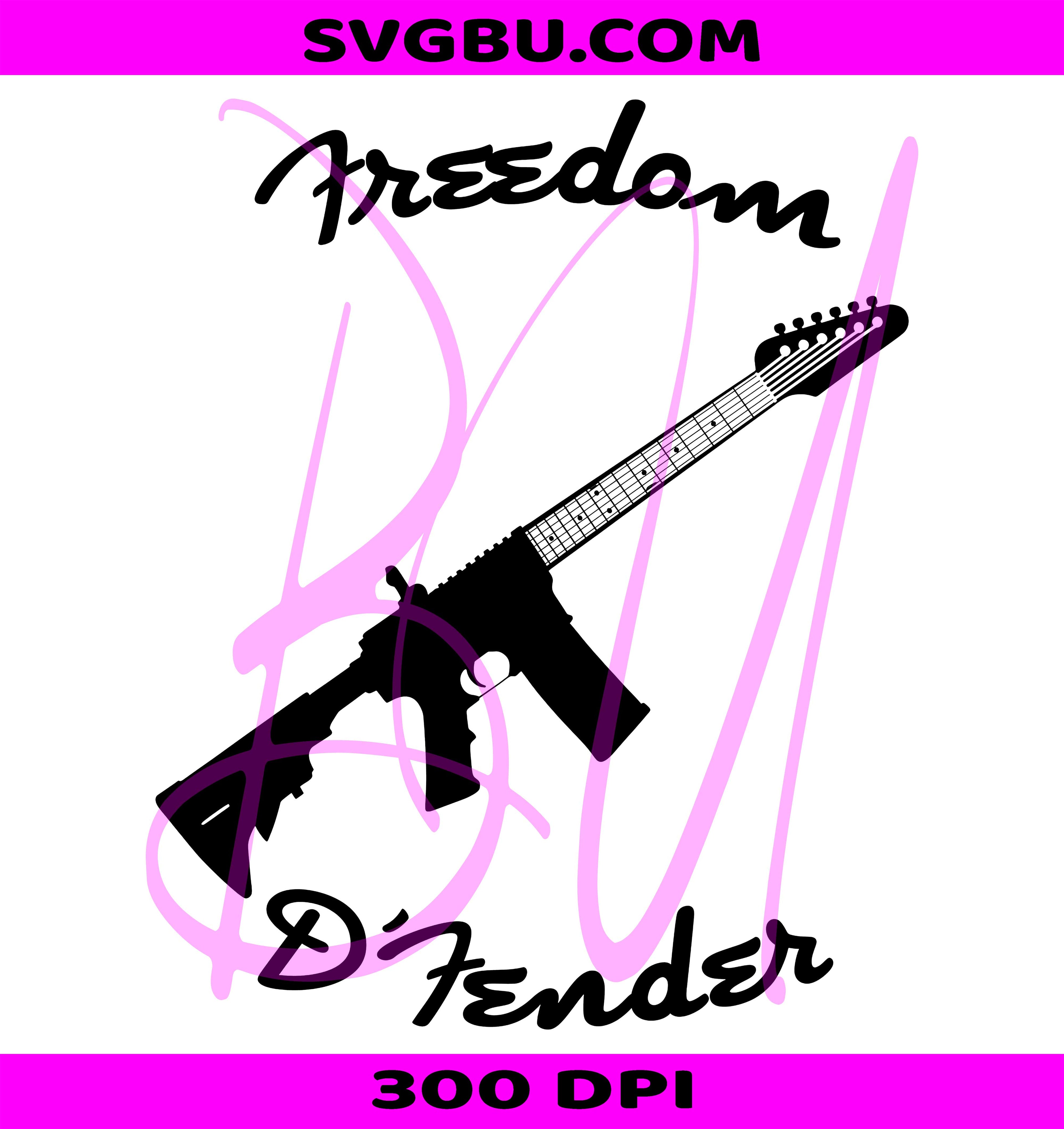 Freedom Defender PNG, Guitar Rifle PNG, Patriotic Graphic PNG
