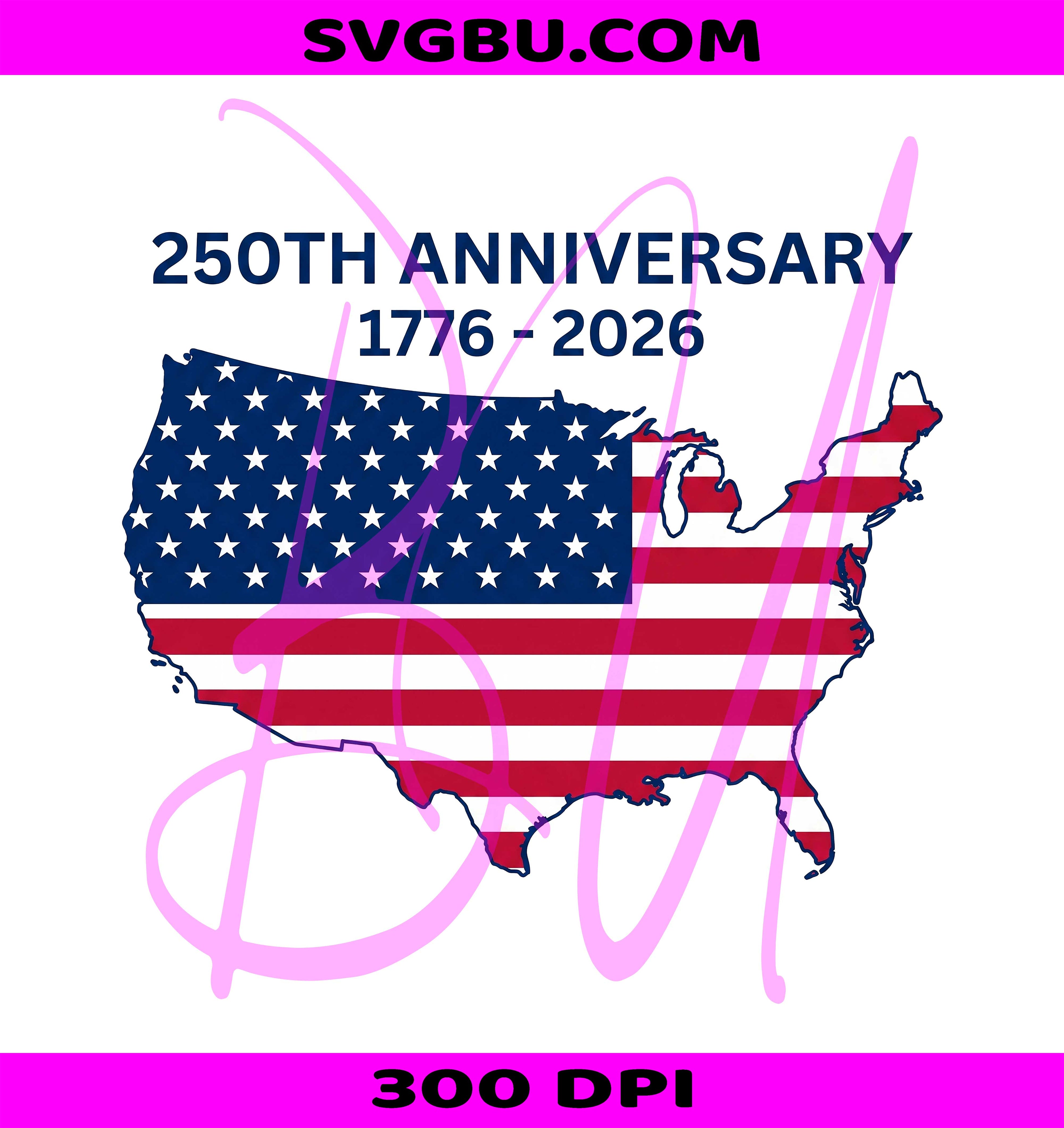 America 250th Anniversary PNG, Happy 250th Birthday USA PNG, USA 250 Years PNG