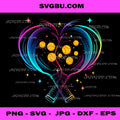 Pickleball Heart Paddle Starry Galaxy PNG, Pickleball Player PNG