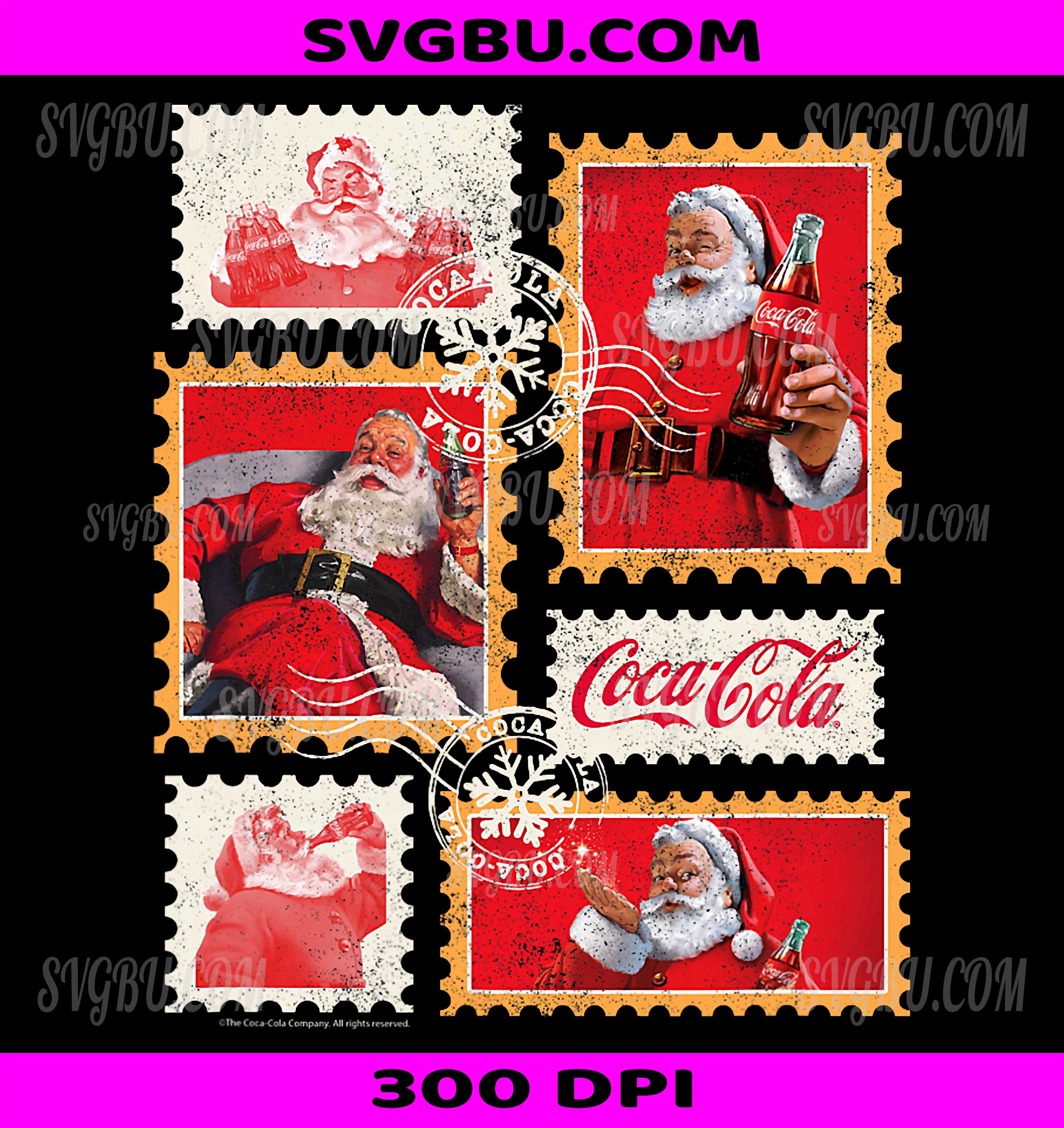 Coca-Cola Company PNG, Stamp Collage Holidays Vintage PNG