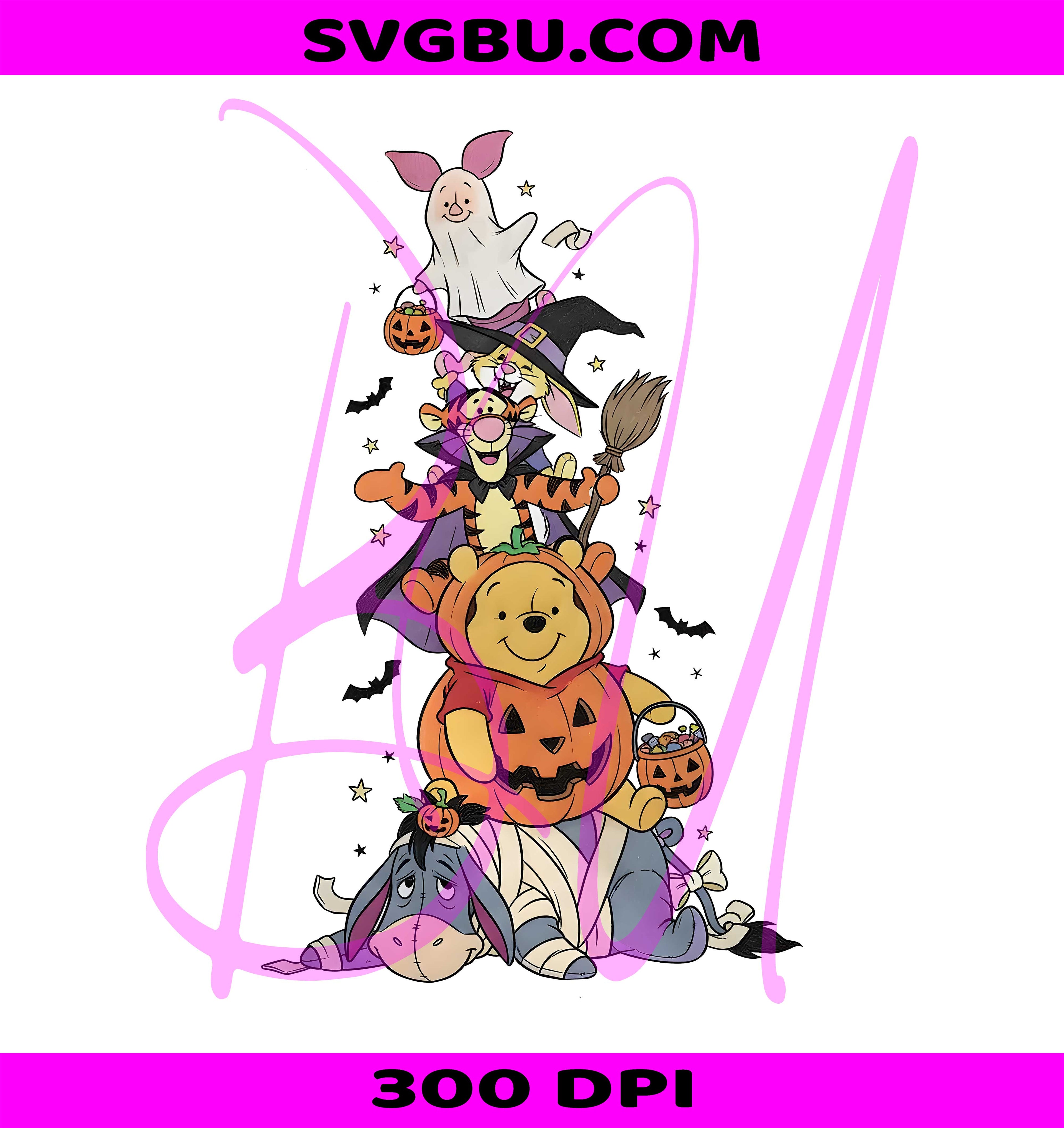 Halloween Pooh PNG, Fall Pumpkin PNG, Autumn Pumpkin PNG