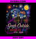 Gogh Outside PNG, America 250th PNG, Starry Night Fireworks PNG