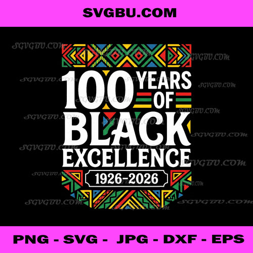 100 Years Of Black Excellence PNG, African Heritage PNG, BHM Art PNG