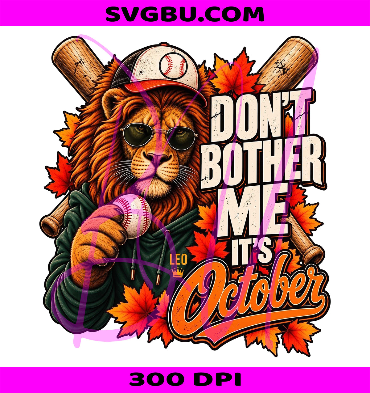 October Baseball PNG, Softball Game Day PNG, Lion Baseball PNG