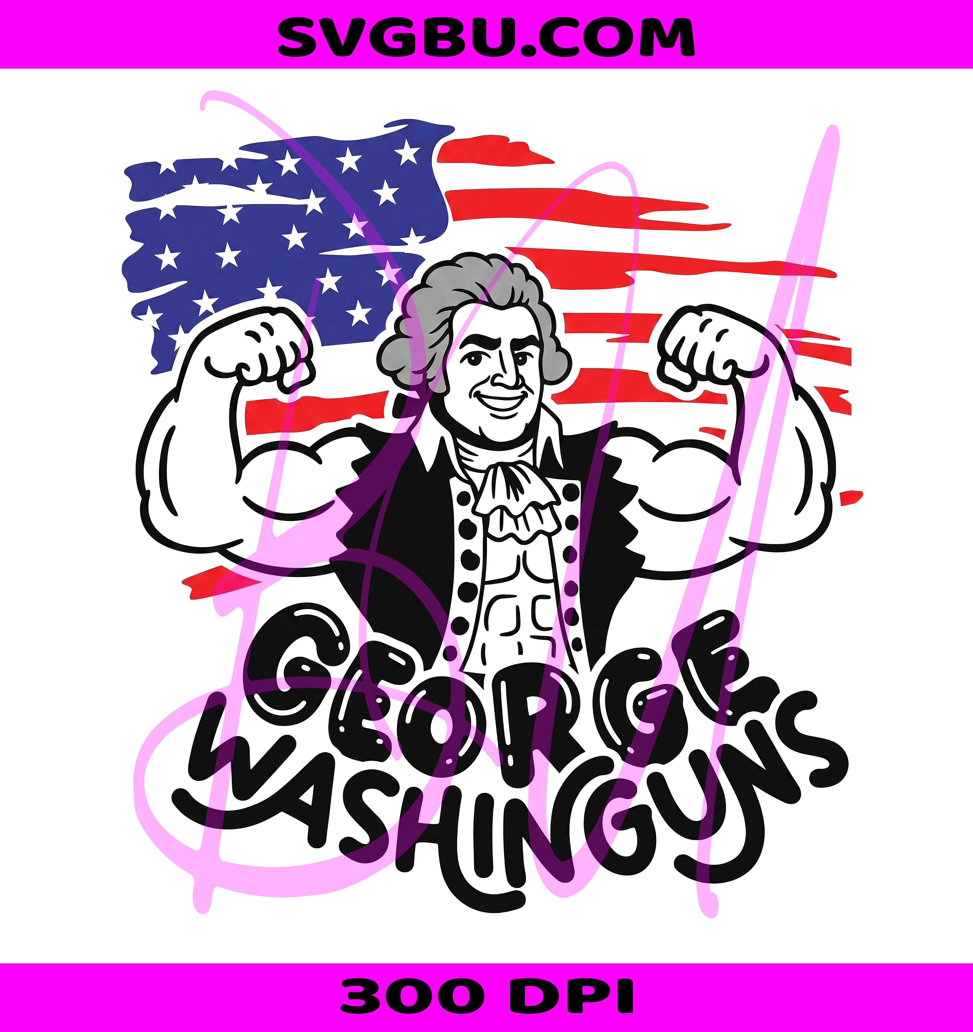 George Washinguns PNG, Patriotic American Flag PNG, Funny President PNG