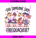 Firequacker Goose PNG, 4th Of July Goose PNG, Patriotic Duck PNG