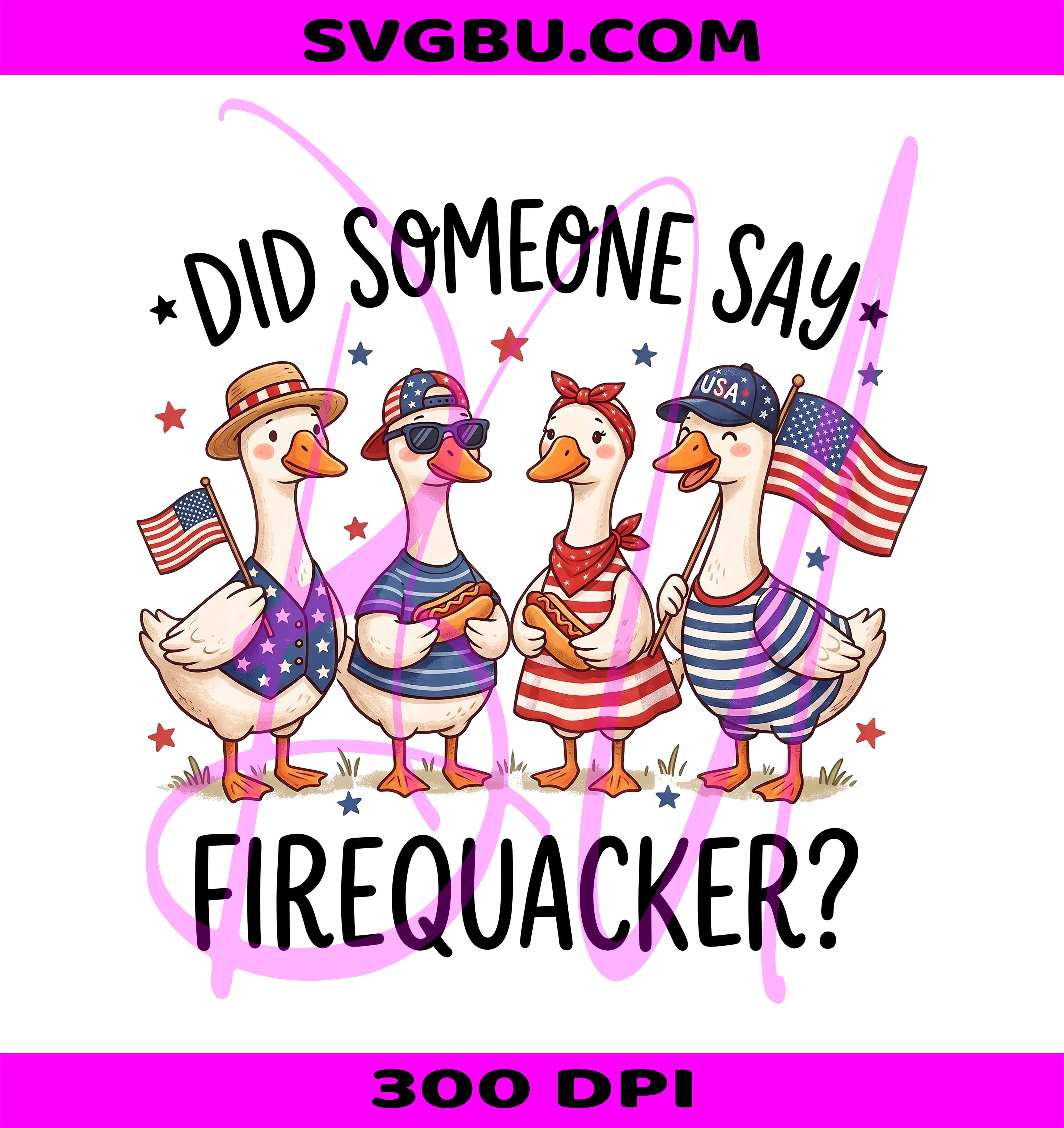 Firequacker Goose PNG, 4th Of July Goose PNG, Patriotic Duck PNG